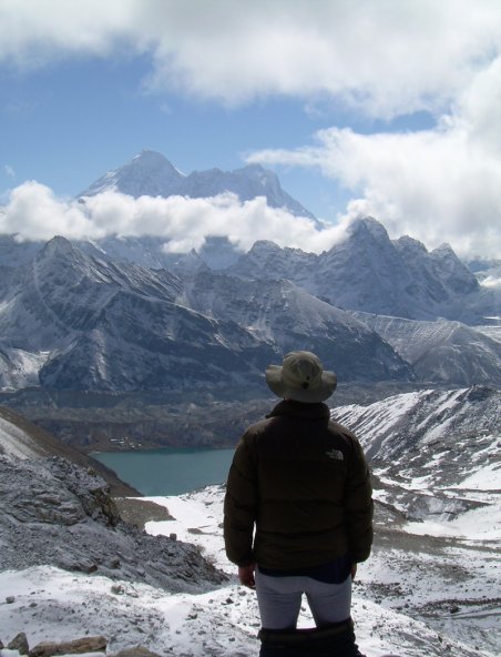 man who stare at mountain too long step in shit